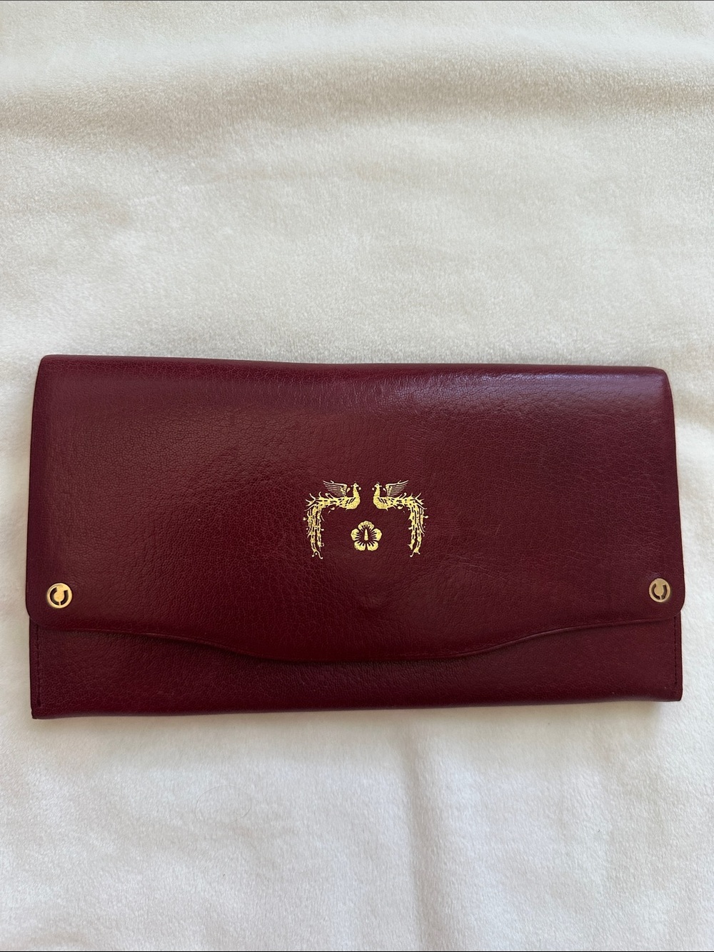 Vintage Charles Jourdan Korea Burgundy Wallet • Dated 1984
